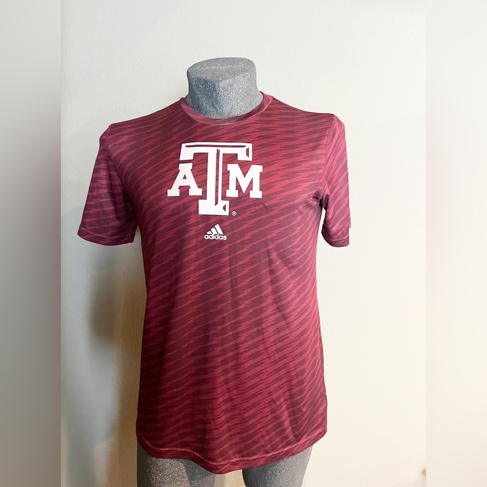 Texas A&M Adidas Lightweight Climalite Athletic Shirt - Size Large - Picture 1 of 6